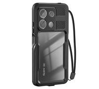 Coque pour Redmi Note 13 5G Étanche IP68 avec Dragonne Inclus Noir