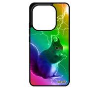 Coque Pour Redmi Note 14 4g Europe Silicone Ecureuil Eclair Smartphone Foret Multicolore Arc En Ciel Mignon Vert Etui Animal Pour Xiaomi