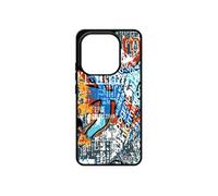 Coque pour Redmi Note 14 4G Europe silicone street art tagué fond tag jolie case ecriture aluminium effet smartphone housse pour Xiaomi