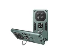 Coque pour Redmi Note 14 Pro et 14 Pro Plus Anneau Support Antichoc Vert pâle