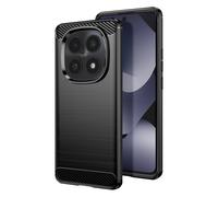 Coque pour Redmi Note 15 5G/4G en Silicone Effet Carbone Texture Brossée