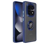 Coque pour Redmi Note 15 avec Anneau Magnétique Rotatif et Finition Givrée Bleu