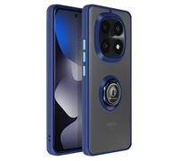 Coque pour Redmi Note 15 - AVIZAR - Redmi Note 15 - Finition givrée bleu - Anneau magnétique rotatif 360° - Dos PC rigide + bord TPU
