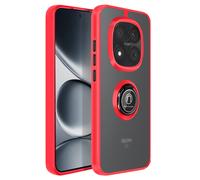 Coque pour Redmi Note 15 Pro 5G avec Anneau Magnétique et Finition Givrée Rouge