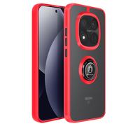 Coque pour Redmi Note 15 Pro Plus avec Anneau Magnétique et Finition Givrée Rouge