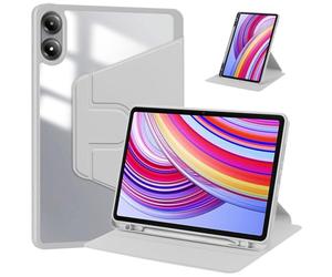 Coque pour Redmi Pad Pro 12.1 inch/Xiaomi Poco Pad 12.1 2024, avec S Pen Holder, 360 Rotatable Smart Flip Cover, Slim-Fit Tablet Cover Case Auto Sleep/Wake