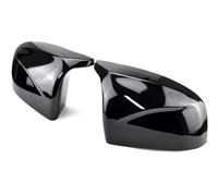 Coque pour rétroviseur Pour BMW X5 E70 X6 E71 2008-2013 2 Pièces Facelifted Modified Rearview Bright Black Carbon Fiber Pattern Mirror Cover Caps Coque de rétroviseur(Bright black)