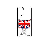 Coque pour S21 silicone drapeau union jack angleterre anglais foot jo britannique pas cher souple coupe d'europe Euro Samsung galaxy