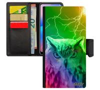 Coque Pour S24 Hibou Leather Motif Orage Oiseau Antichoc 4g Telephone Eclair Chouette Design Jaune Animal Arc En Ciel Samsung Galaxy