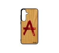 Coque pour S25+ Plus en bois silicone anarchie tague punk graffiti housse mur design urbain peinture realiste etui de pour Samsung galaxy