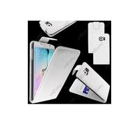 ebestStar - Coque Compatible avec Samsung S6 Galaxy SM-G920F, G920 Etui Housse PU Cuir Rabat Flip, Blanc [Appareil: 143.4 x 70.5 x 6.8mm, 5.1'']