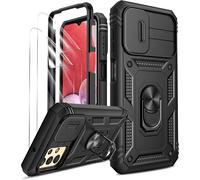 Coque Pour Samsung A13 4g(Pas 5g) Avec 2 Hd Protection Écran, Protection De La Caméra En Pc Dur Anti-Chut Renforcée Armor Heavy Duty Antichoc Bumper Housse Etui Coque A13 Noir