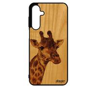 Coque Pour Samsung A16 4g 5g Bois Silicone Girafe Pas Cher Design Jolie Tache Savane Afrique Animaux Personnalis¿ Animal Portable Pour Galaxy