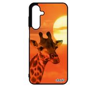 Coque Pour Samsung A16 4g 5g Silicone Girafe Tachet¿ Design Housse Gel Couch¿ De Soleil Case Animaux Savane Orange Metal Ciel Pour Galaxy