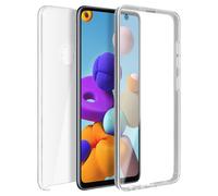 Coque Samsung Galaxy A21s Protection Arrière Rigide + Avant Souple Transparent