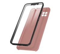 Coque pour Samsung A22 5G Arrière Rigide rose et Avant Souple