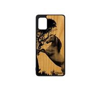 Coque pour Samsung A31 bois silicone cheval poney animal 4G antichoc SM-A315G/DS equitation case animaux poulain bumper gris galaxy
