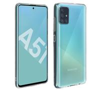 Coque Samsung Galaxy A51 Silicone Souple et Film Verre Trempé 9H Contour Noir