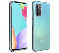 Coque pour Samsung A52 et A52s Souple et Film Verre Trempé Dureté 9H noir