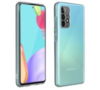 Coque pour Samsung A52 et A52s Souple et Film Verre Trempé Dureté 9H noir