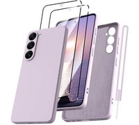 Coque Pour Samsung A54 5g, Avec 2 Verre Trempé Samsung A54 5g Protection Film Protection Écran - Anti Rayures Silicone Tpu Antichoc Housse,Violet