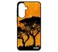 Coque Pour Samsung A56 5g Silicone Arbres Noir Ecologie Ecolo Metal Design Paysage Afrique Zen Orange Nature Soleil Made In France Pour Galaxy