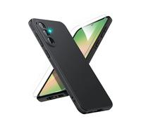 Coque Pour Samsung A56 5G Silicone Noir + Verre Trempe