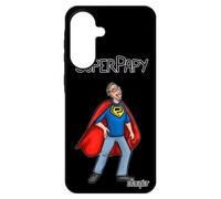 Coque Pour Samsung A56 5g Silicone Super Papy Bd Smartphone Pas Cher Humour Enfant Case Gel Grand Pere Cadeau D'anniversaire Noir Pour Galaxy