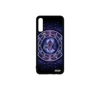 Coque pour Samsung A70 en silicone Signe astrologique lion galaxie rigide etoiles montre noir gel horoscope ciel du zodiaque galaxy