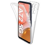 Coque pour Samsung A72 - Silicone Intégrale Transparent 2 Parties Avant Arrière Emboitable