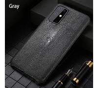 Coque pour Samsung Cuir Raie Galuchat, Couleur: Gris, Smartphone: Galaxy A71 4G 2019