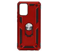 Housse hybride pour téléphone portable avec support pour anneau pour Samsung Galaxy A02s - Rouge
