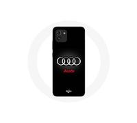 Coque pour Samsung Galaxy A03 Audi Logo Métal fond noir