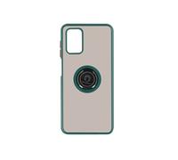 Avizar Coque pour Samsung Galaxy A03S Bi-matière Bague Métallique Support Vert