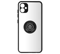 Coque pour Samsung Galaxy A04e Bi-matière Bague Métallique Support Vidéo Noir