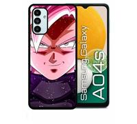 Coque Pour Samsung Galaxy A04s - Dbz Goku Pink Saiyan - Silicone - Noir