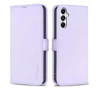 Coque pour Samsung Galaxy A05S, Premium Flip PU Cuir Housse Étui Protection Rabat Clapet Portefeuille Phone Case Magnétique Antichoc Béquille Cover pour Samsung Galaxy A05S, Violet Clair