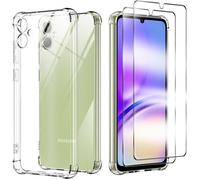 Coque pour Samsung Galaxy A06 avec 2 Protecteur D'écran en Verre Trempé Housse de Protection Silicone TPU Bumper Antichoc - TECHTA