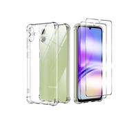 Coque pour Samsung Galaxy A06 avec 2 Protecteur D'écran en Verre Trempé, Housse de Protection Silicone TPU Bumper Antichoc - TECHTA