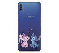 Coque pour Samsung Galaxy A10 officielle Lilo & Stitch - Angel & Stitch Baiser pour protéger votre téléphone portable - Coque en silicone souple sous licence officielle Disney