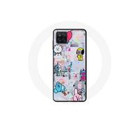 Coque pour Samsung Galaxy A12 BTS Bangtan Sonyeondan BT21 Van Tata Chimmy Cooky Rj Koya Mang Et Shooky Vivre L'instant Présent