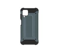 Coque pour Samsung Galaxy A12 Hybride Design Relief Antichute Defender II Bleu nuit