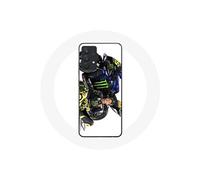 Coque pour Samsung Galaxy A13 4G / A13 4G Lite Valentino Rossi Pilote de vitesse fond blanc