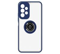 Coque pour Samsung Galaxy A13 Bi-matière Bague Métallique Support Vidéo Bleu