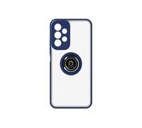 Coque pour Samsung Galaxy A13 Bi-matière Bague Métallique Support Vidéo Bleu