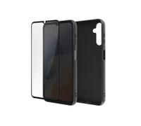 Coque pour Samsung Galaxy A14 4G et 5G Silicone Gel et Verre Trempé Noir