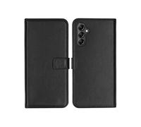 Selencia Étui portefeuille en cuir véritable pour Samsung Galaxy A14 (5G/4G) - Noir