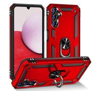 Coque pour Samsung Galaxy A14 Housse Antichoc avec Anneau Rotatif Aimant 360 Degrés Etui Magnétique Rigide Dure Armure Bague Support Renforcée (Samsung Galaxy A14, Rouge)
