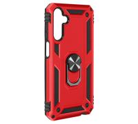 Coque pour Samsung Galaxy A15 5G Hybride Bague Support Magnétique Rouge