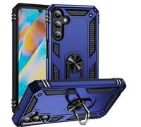 Coque pour Samsung Galaxy A15 Housse Antichoc avec Anneau Rotatif Aimant 360 Degrés Etui Magnétique Rigide Dure Armure Bague Support Renforcée (Bleu)